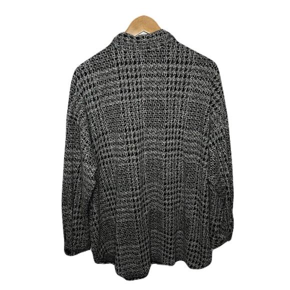 Max Studio Double Knit Houndstooth Button Down Shacket Women’s Size XL - Picture 6 of 8